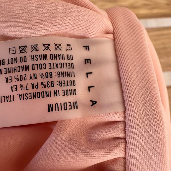 Fella Tropical Strapless Bandeau Bikini Top MEDIUM Bull Ring White Designer $143 - Picture 5 of 5